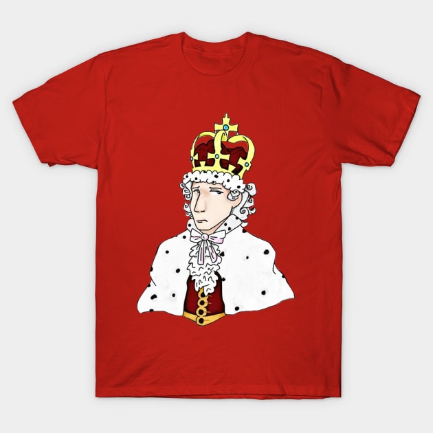 king george hamilton cartoon T-Shirt by iritaliashemat